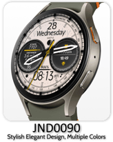JND0090, stylish watch face for wearos
