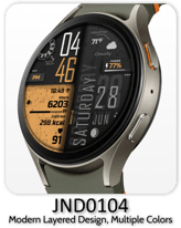 JND0104 stylish watch face for wearos
