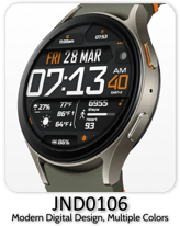 JND0106 stylish watch face for wearos
