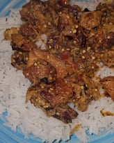 boucané bringelle avec riz