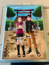 illustration couple ninja naruto, illustration manga sur petite plume