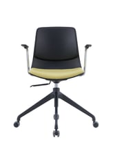 SenSit-Otto swivel chair with black base and yellow cushion