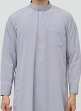 qamis al emad saoudien gris
