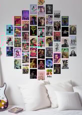 a guitar wall hanging on a wall