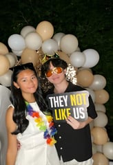 fun props at photo booth