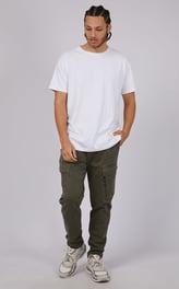 regular tee with cargo pants