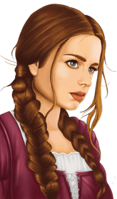 A beautiful female portrait art for books