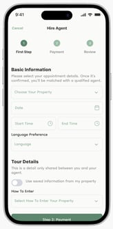 screenshot for booking real estate agent 1