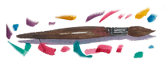 a painting of a paintbrush and a brush