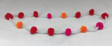 "Handcrafted artificial tribal-style necklace with multicolor flower embellishments-for global markets"