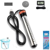 2000W Immersion Water Heater,Portable Electric Instant Bucket Heater with Digital LCD Thermometer, S