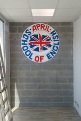 graffiti corporativo academia inglés
