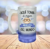 Tarro nevado personalizado con diseño único, ideal para bebidas frías y promociones especiales.