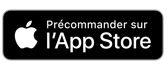 Badge "Précommander sur l'AppStore"