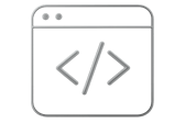 a computer screen with a webpagel icon on it