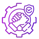 handshake with a gear