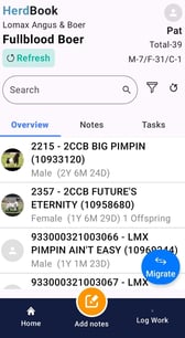 a phone screen showing a list of items that are on the phone