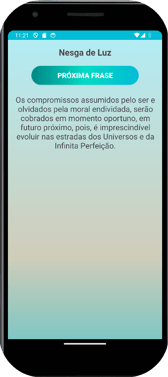 frase do app Nesga de Luz