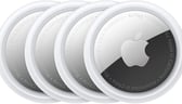 a group of four apple airtags