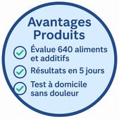 Avantage kit de sensibilité alimentaire à domicile