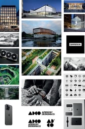 a collage of images of a building