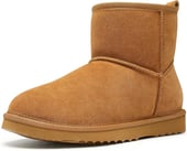 Litfun Suede Mini Boots for Women Winter Warm Fuzzy Boots Comfort Snow Boots with Fur Lined