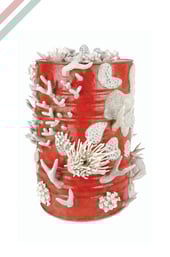 Courtney Mattison Turn the Tide Art Drum Coral Banner