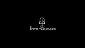 Into The Maze logo is fully formed - a mic symbol centered above the brand name.