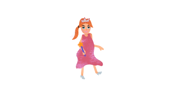 Animated logo for MY LITTLE PRINCESS - princess walks from left to center holding a magic wand