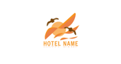 Final frame - full HOTEL NAME logo with animated elements forming together