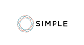 Final frame - SIMPLE text appears as the rolling ring completes its motion