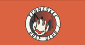 Logo animation frame - golf ball impact triggers fiery motion graphic