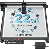Mecpow X5 Laser Engraver with Air Assist, 22W(22000mw) Output Laser Engraving Cutting Machine, Laser Engraver for metal