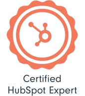 A certified hubspot logo