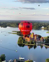 hot air balloon flight over vilnius or trakai