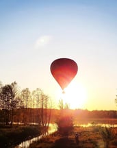 private vip hot air balloon flight trakai or vilnius