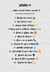 Tareas propuestas para la semana 43