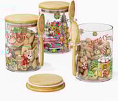 Christmas Jars with Lids and Spoon