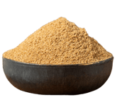 a bowl of brown sugar sits in a bowl