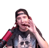 a man with a CIGAR and a baseball CAP ROARING KITTY