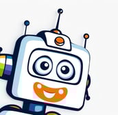 a robot with a smiling face and a smiling face