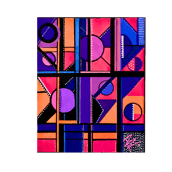 Colorful Abstract Painting Retro Inspired by Frankie Cervantes
