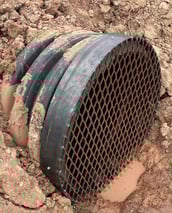 Drain screen for overflow pipe