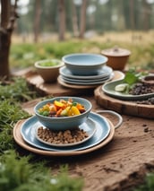 Salad day cookbook beside clear glass bowl with vegetable