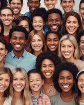 People of different ethnicity smiling