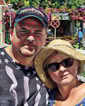 Ellouise and I in Greece on Vacation