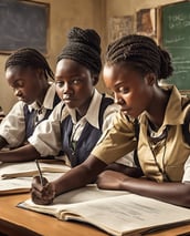 woman placing sticky notes on wall
