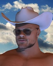 cowboy wearing sunglasses