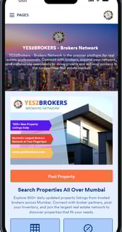 a phone screen showing a website page for a website