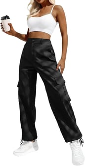 Women's High Waist Cargo Pants 